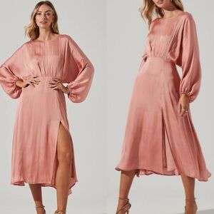 ASTR Marin Dolman‎ Sleeve Midi Dress Mauve | Small NEW NWT